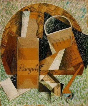 フアン・グリス Painting - バニュルスのボトル 1914年 フアン・グリ